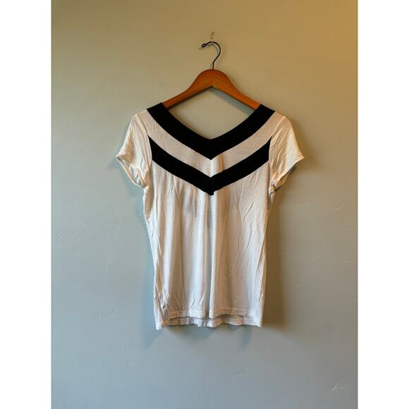 Worthington White with Black Accent Blouse - Picture 3 of 3